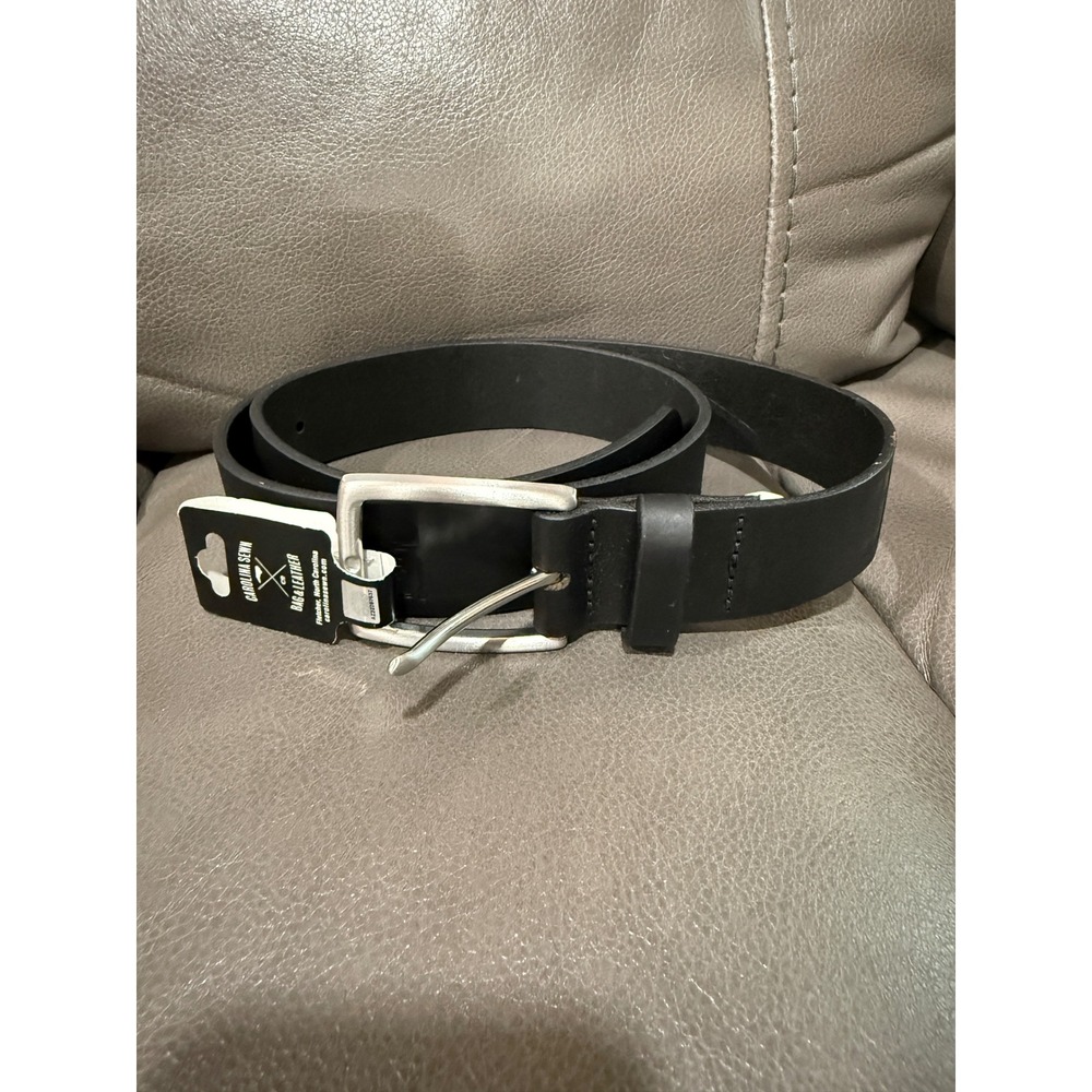 Carolina Sewn Mens Stanford University Leather Belt Black Size 32 C500 A BK2 USA
